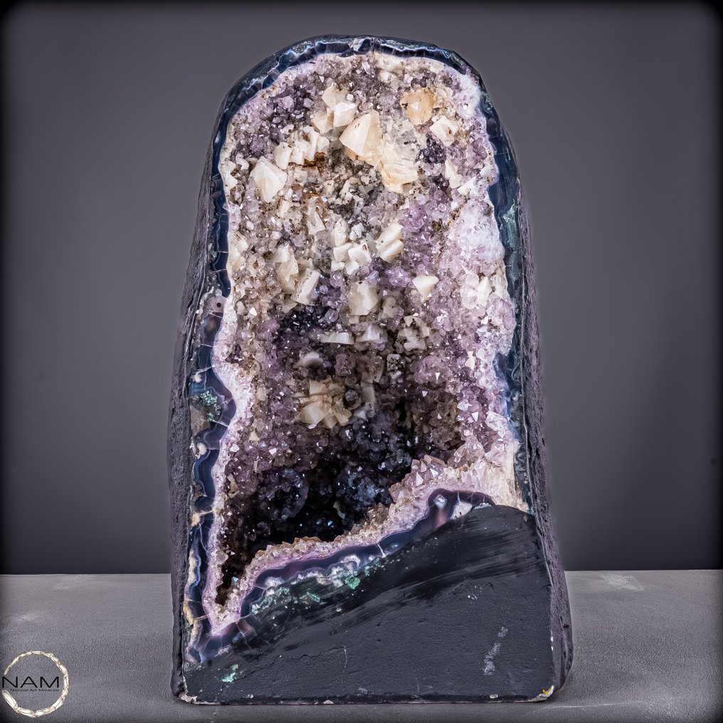 Μοναδική αμethystική δρύση με ασβεστίτη και τιτανικό οξείδιο – 30kg αριστούργημα της φύσης γεμάτο Έργο τέχνης της φύσης- 29805.66 g #3.2