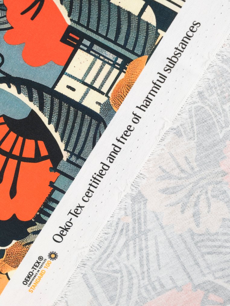 免费送货!TexStilArt - KYOTO PANDA - 独家100%纯棉优质面料 - 室內裝潢織物 - 3 m - 3 m #3.2