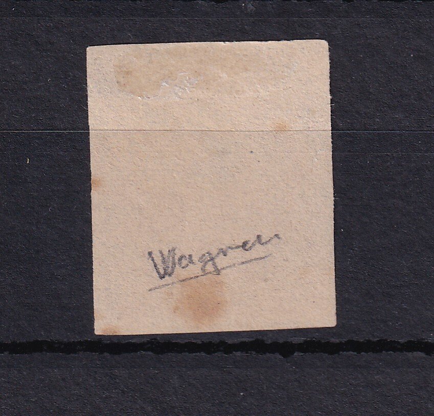 法国 1853 - 稀有且签名，估价3400欧元，拿破仑1法郎茜红色 - Yvert n°18 #1.0