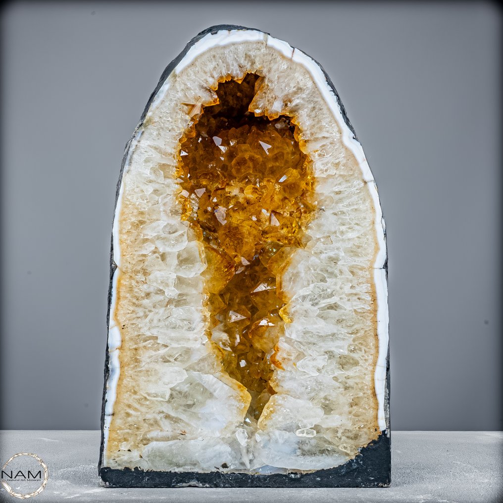 Citrin-Druse 9 kg – Λαμπερή ενέργεια και χρυσή κομψότητα της φύσης Από υψηλότερη ποιότητα- 8905.11 g #1.0