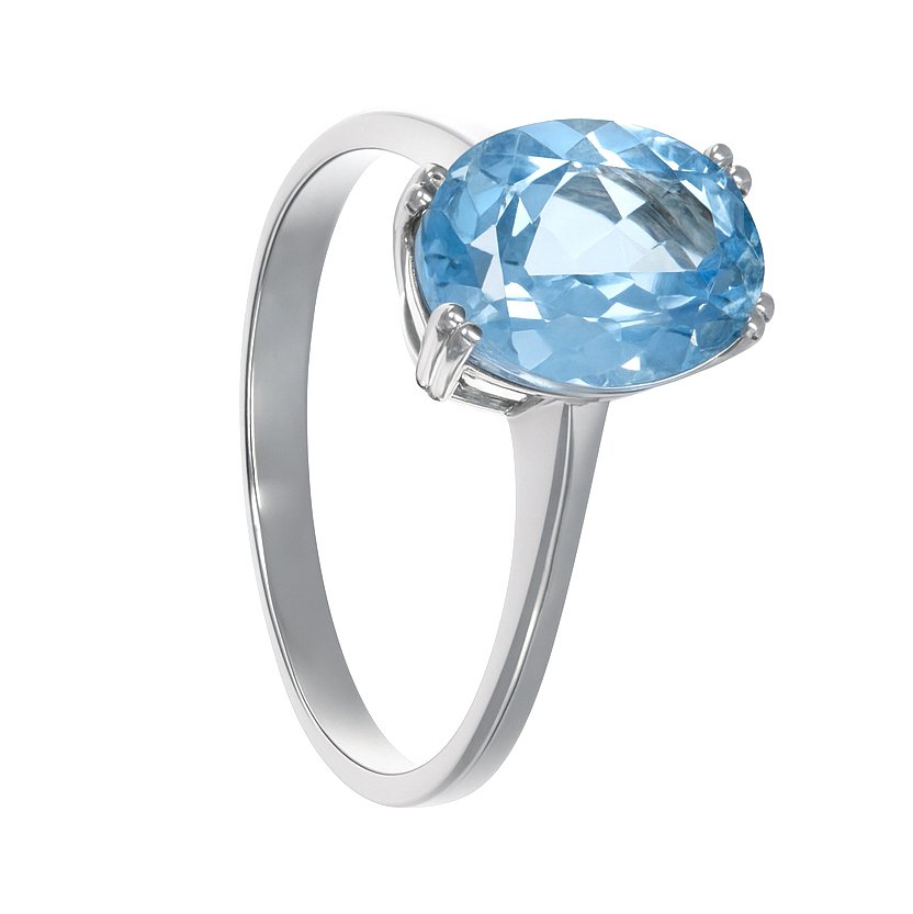 Ring - 18 kt. White gold - 2.75ct. tw. Topaz #1.0