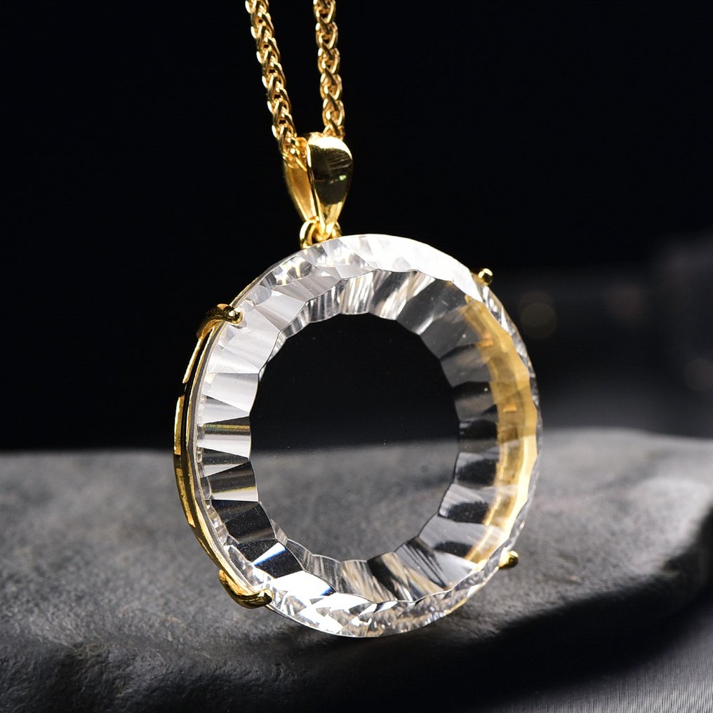 ALGT Certified - Huge and Masterful Natural Quartz Pendant - An exceptionally clear find from nature- 36.07 g #4.3