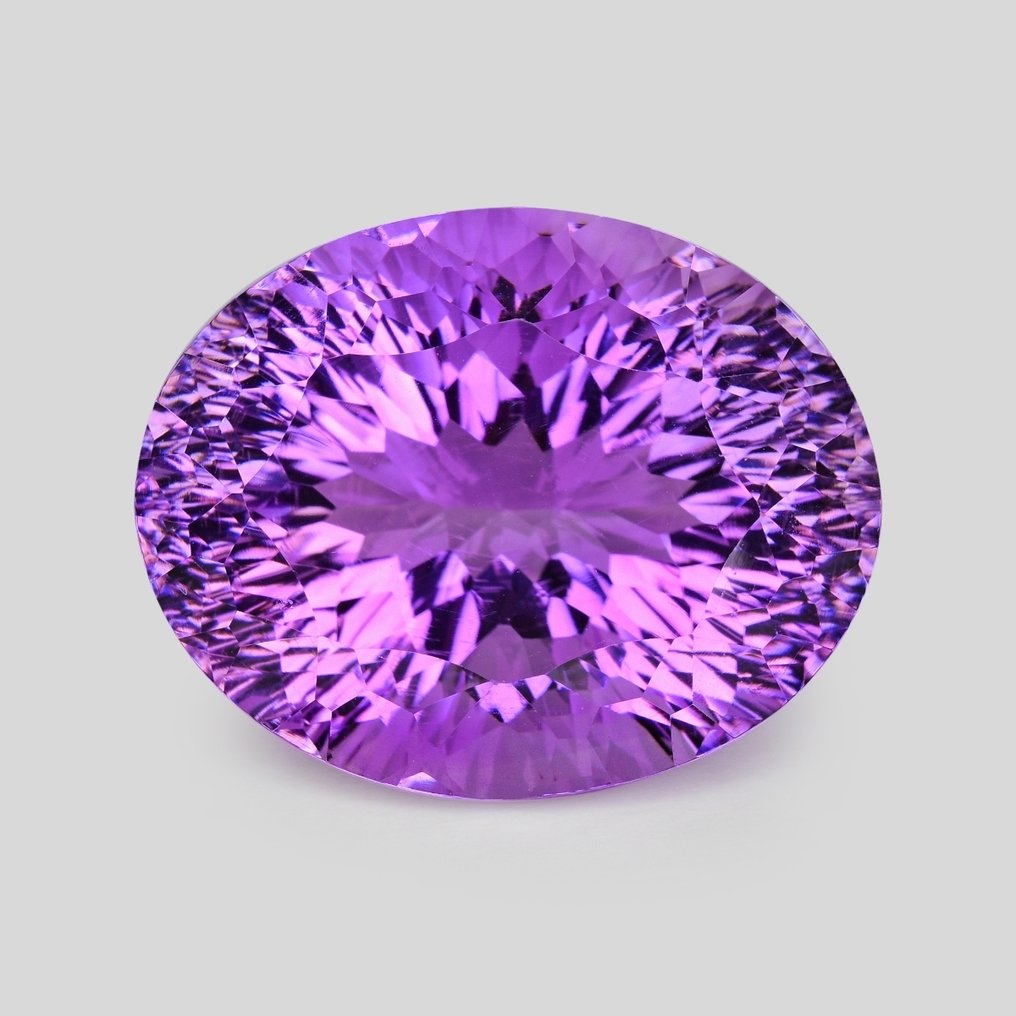 Zonder Minimumprijs - 1 pcs  Paars Amethist  - 36.22 ct - nternational Colored Gemstone Association (ICA GemLab) #1.0