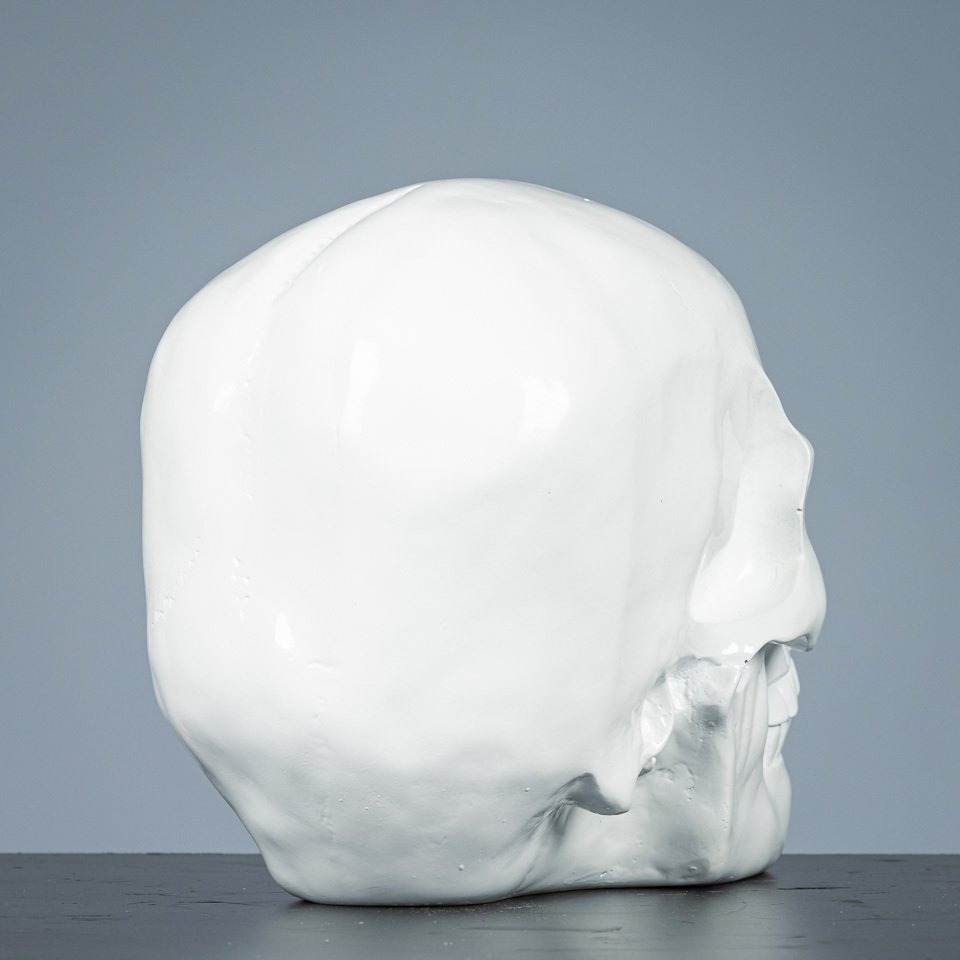 玩具人偶 - Decoratieve grote witte schedel - polystone #3.2