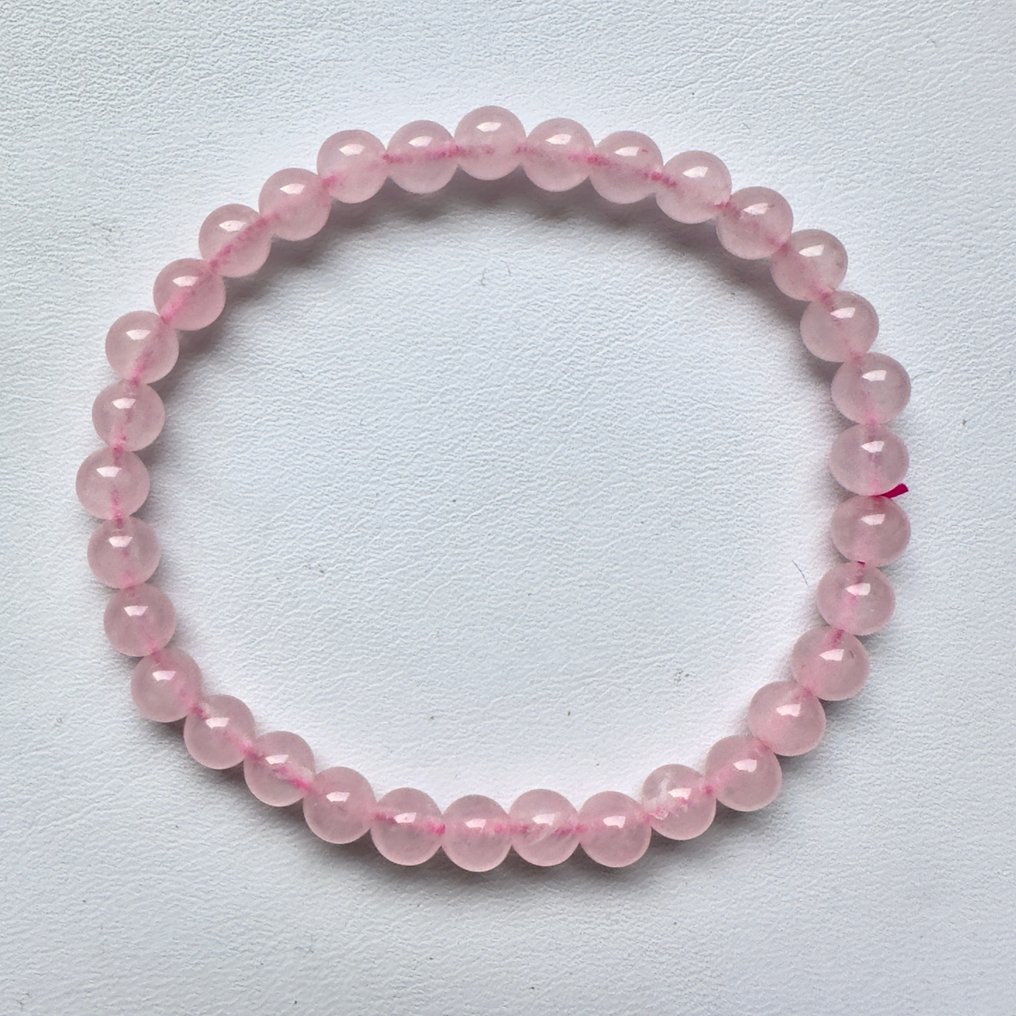 Ροζ χαλαζίας & Λαπης Λαζούλι Χάντρες βραχιολιού- 20 g - (2) #4.3