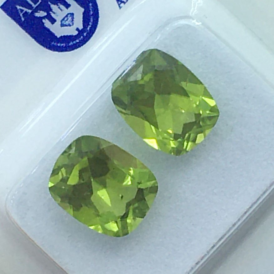 χωρίς τιμή ασφαλείας - 2 pcs Πράσινο Περίδοτο - 4.07 ct - Antwerp Laboratory for Gemstone Testing (ALGT) - Φυσικό περιδωτό #2.1