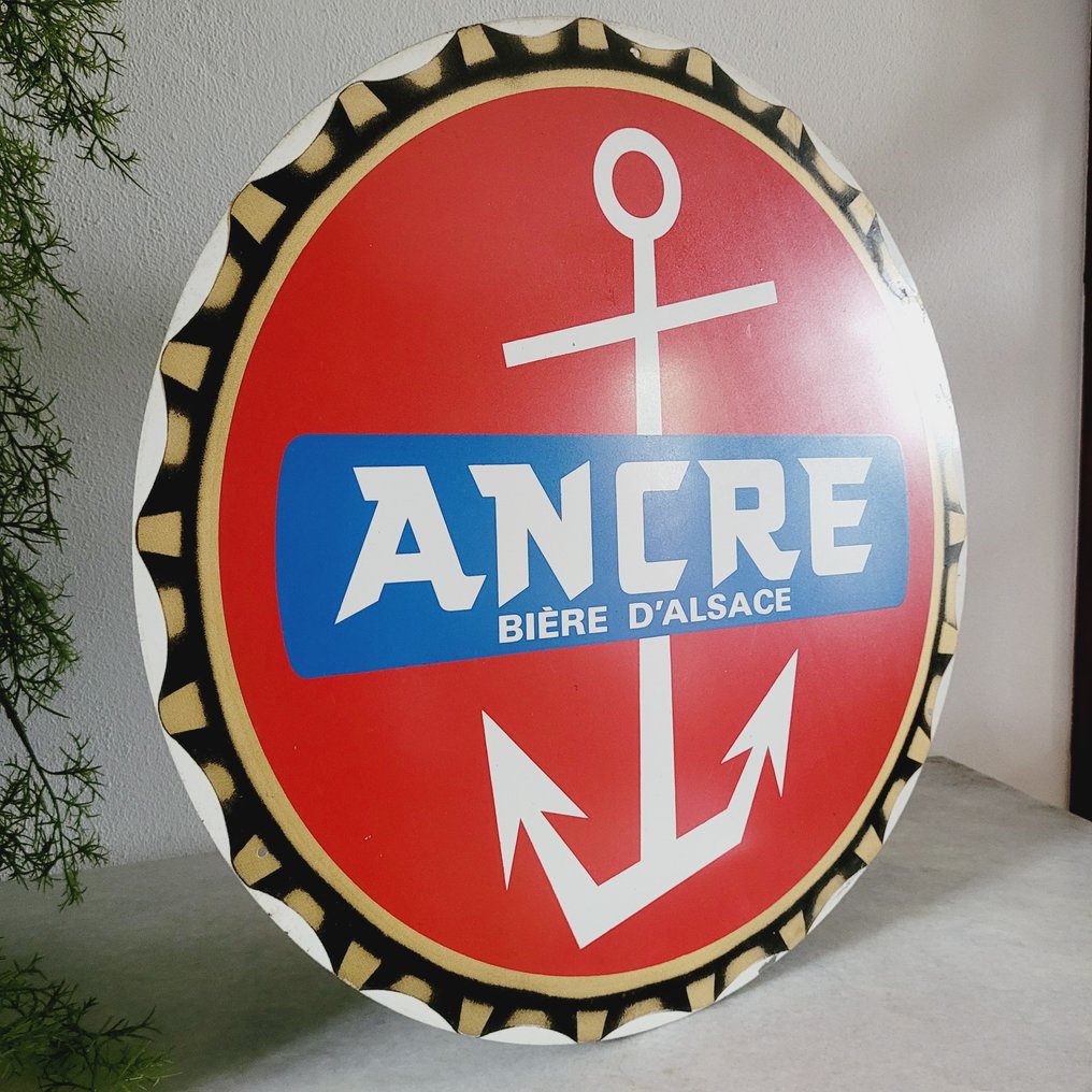 Ancre Pils , Reclamebord, 1950 - Reklameplakat - Metal #1.0
