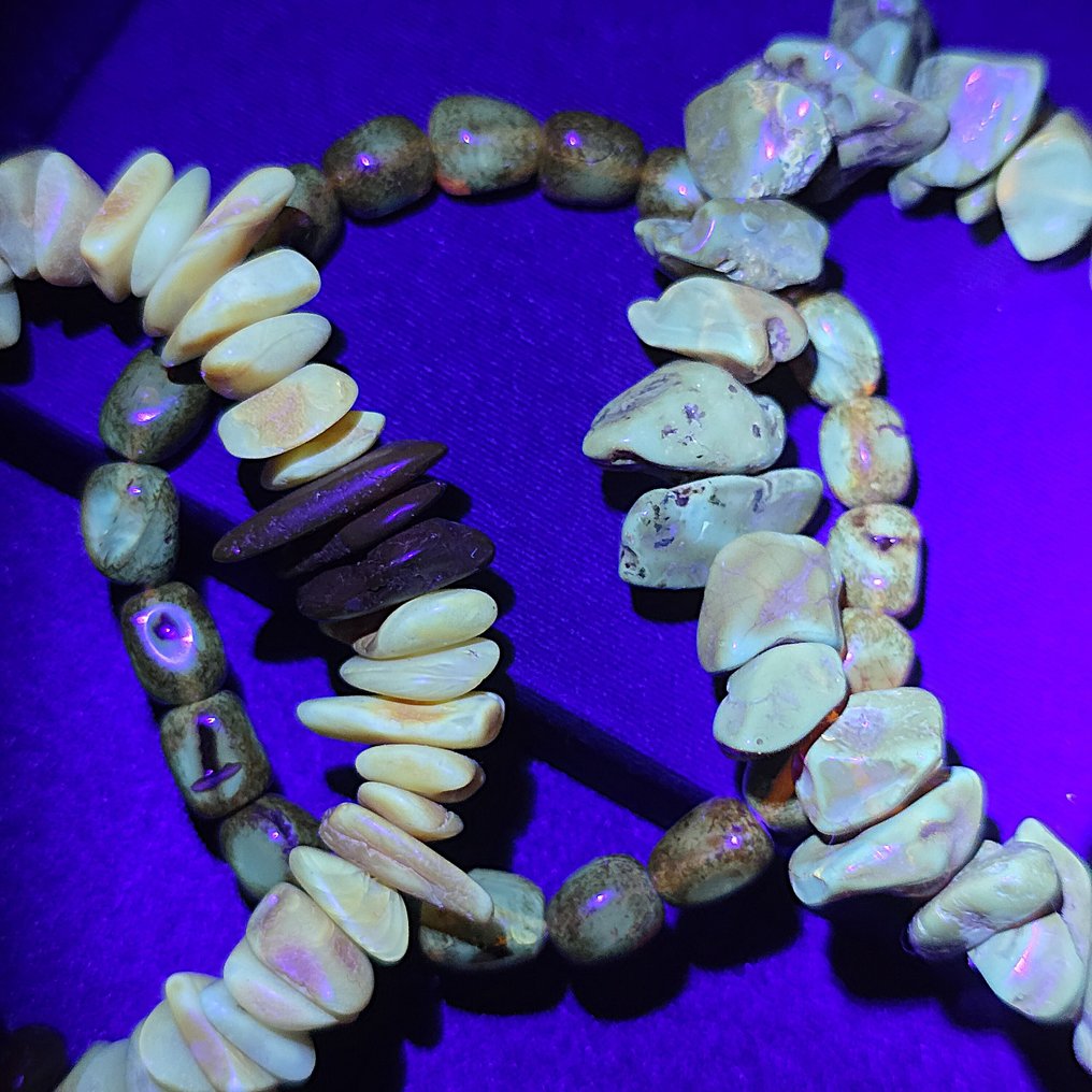 Σετ 3 βραχιόλια BALTIC AMBER – Φυσικό Μέλι, Cognac & Σκούρο Fossil - Κεχριμπάρι (χωρίς τιμή ασφαλείας) #4.3