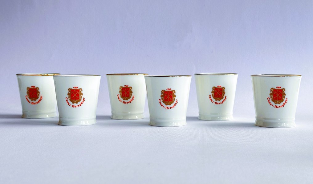 Lomonosov Imperial Porcelain Factory - Σετ ποτού για 6 (6) - Πορσελάνη #2.1