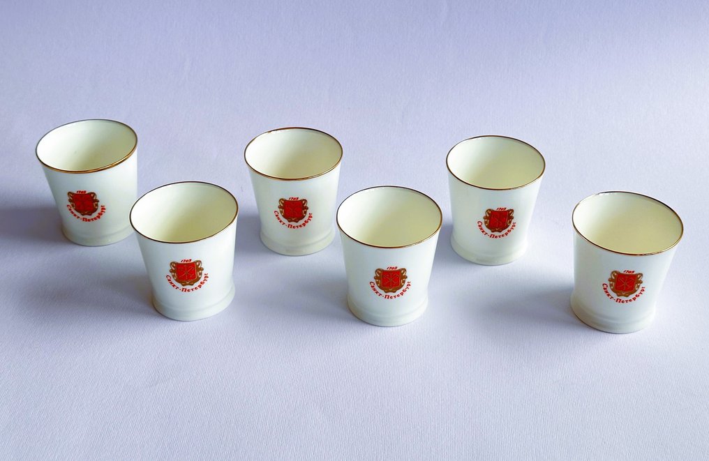 Lomonosov Imperial Porcelain Factory - Σετ ποτού για 6 (6) - Πορσελάνη #3.2