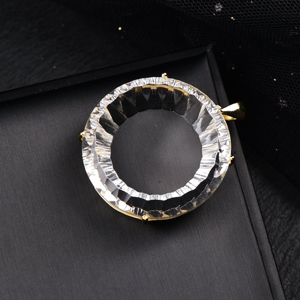 ALGT Certified - Huge and Masterful Natural Quartz Pendant - An exceptionally clear find from nature- 36.07 g #3.2