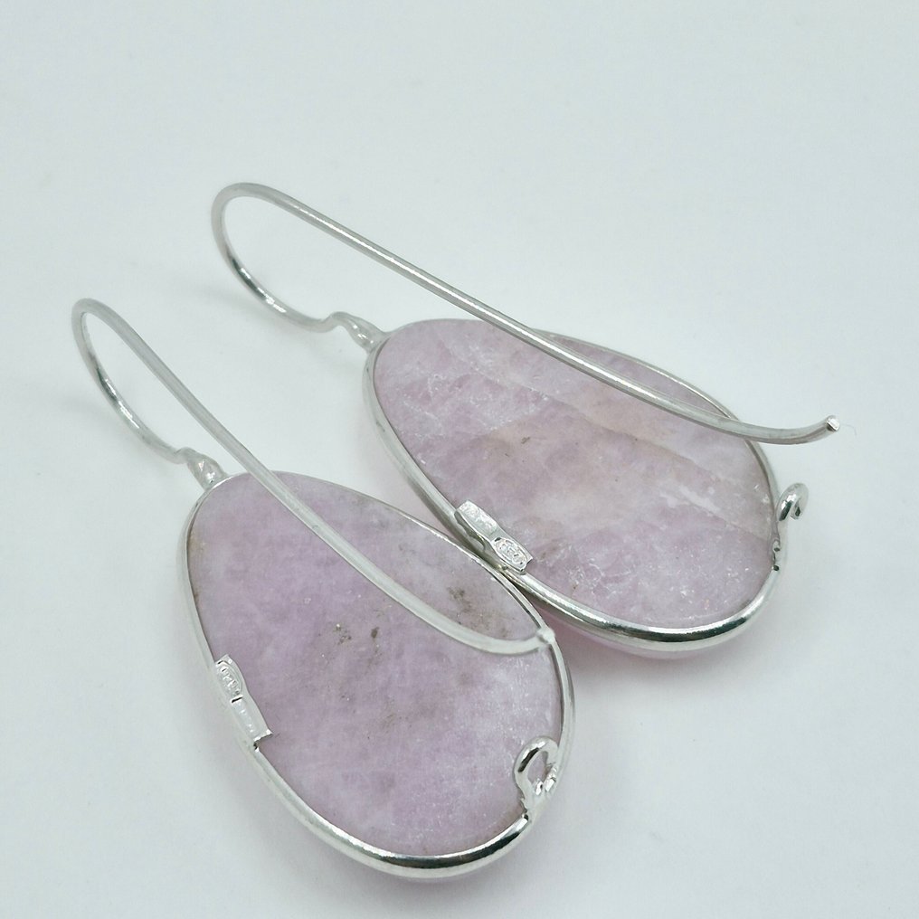 Argent - Boucles d'oreilles - KUNZITE NATURELLE #3.2