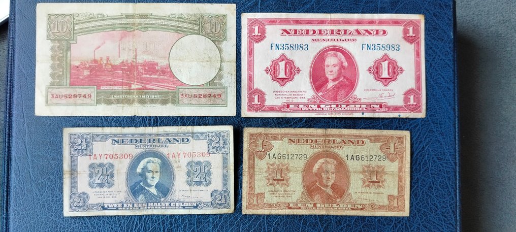 Olanda. - 4 Banknotes - Various Dates  (Fără preț de rezervă) #1.0