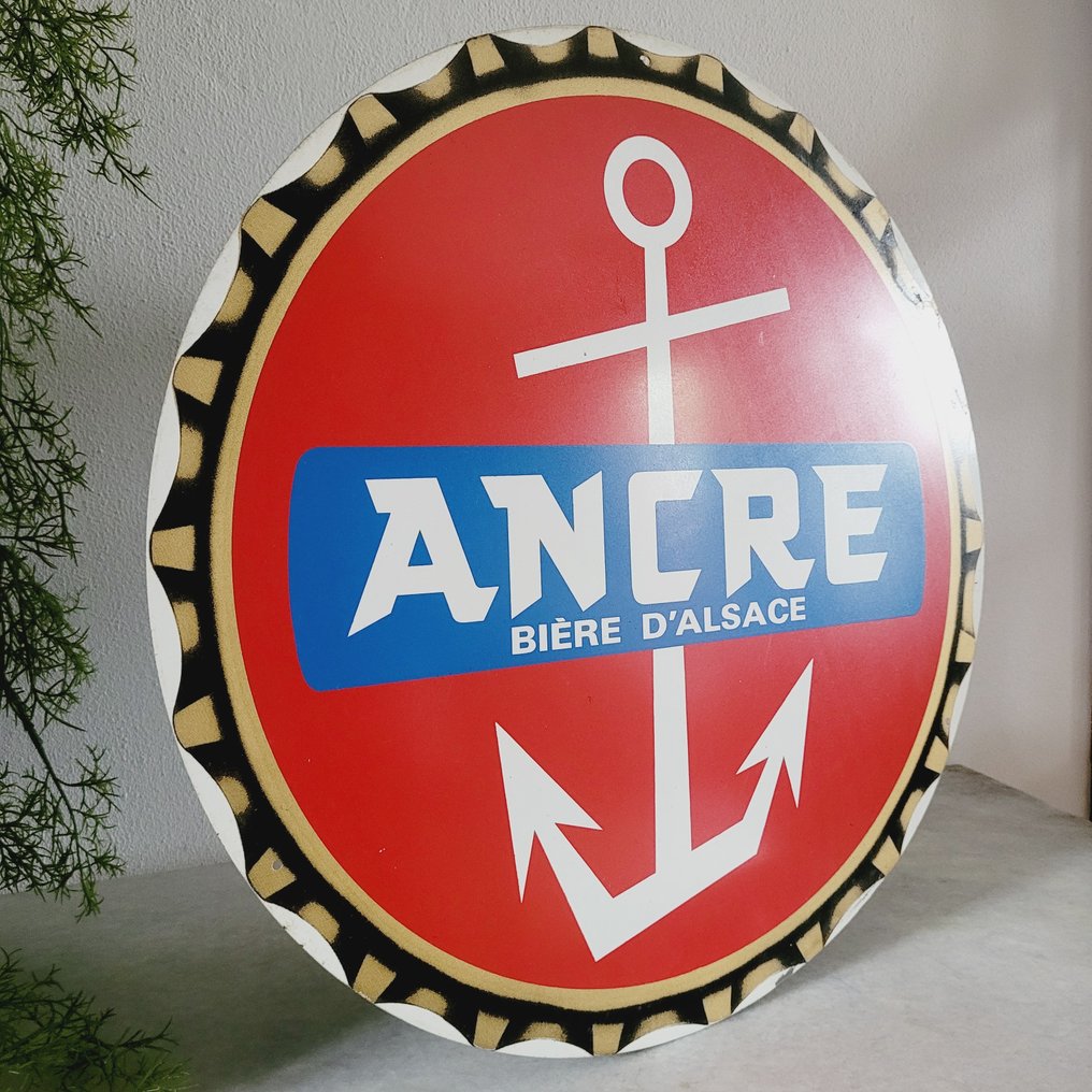 Ancre Pils , Reclamebord, 1950 - Reklameplakat - Metal #1.0