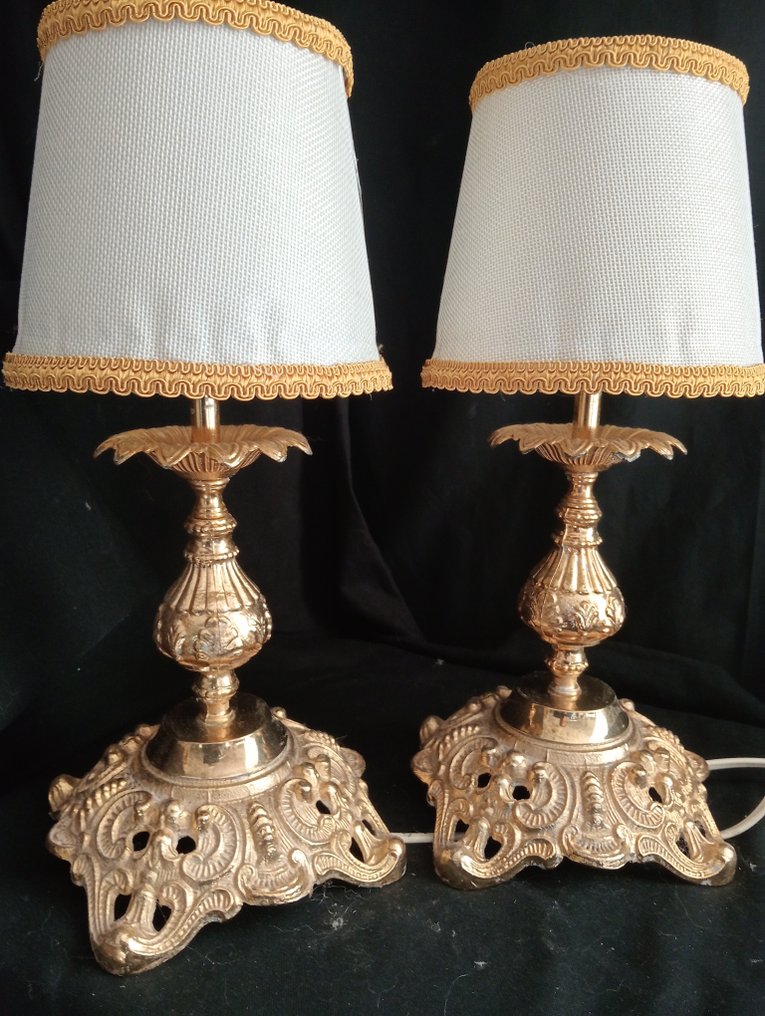 Lamppu (2) - Kullattu messinki - Yöpöydän lamput #3.2