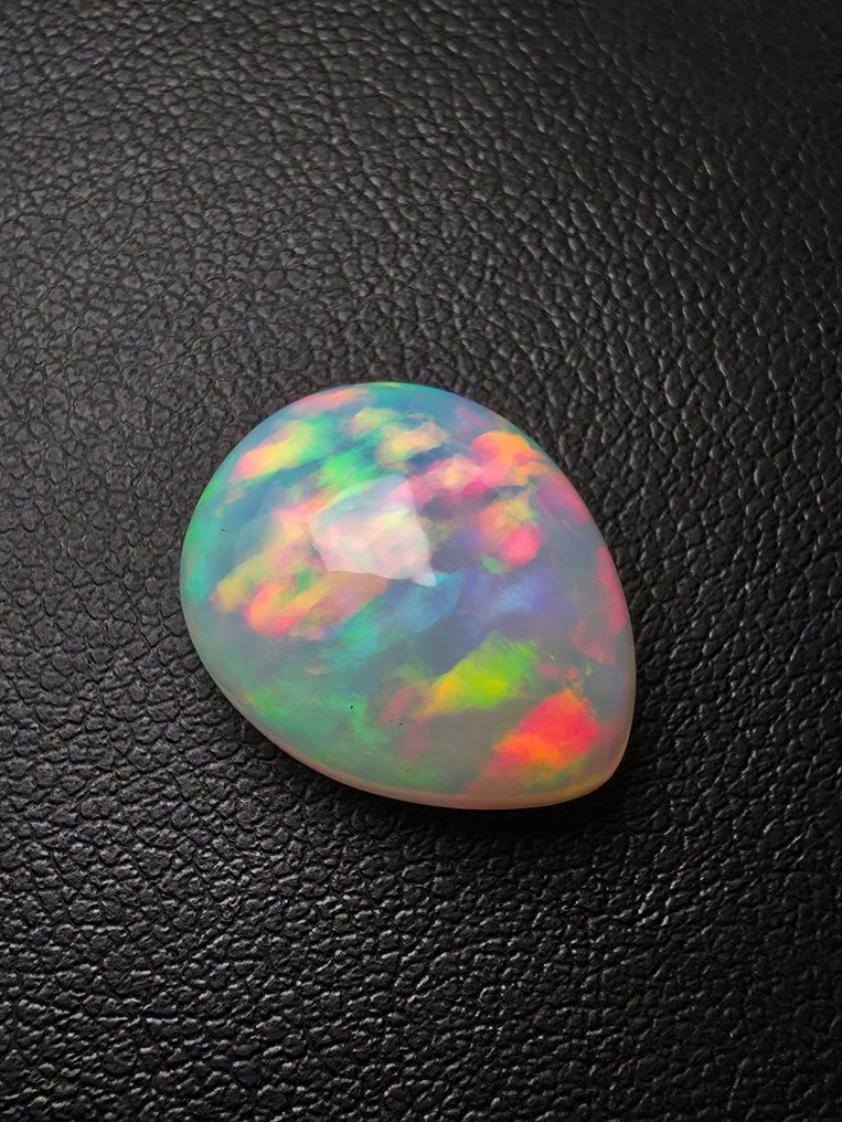 1 pcs Λευκό, Πολύχρωμο Οπάλιο - 9.59 ct - Antwerp Laboratory for Gemstone Testing (ALGT) - Εξαιρετική Ποιότητα Χρωμάτων #2.1