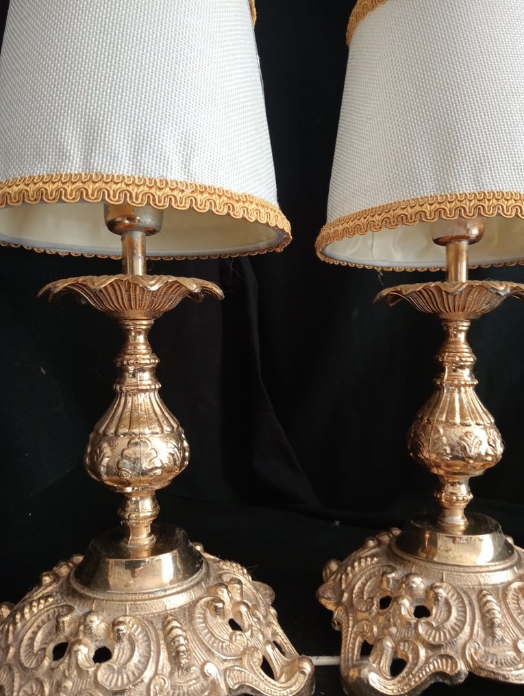 Lamppu (2) - Kullattu messinki - Yöpöydän lamput #2.1