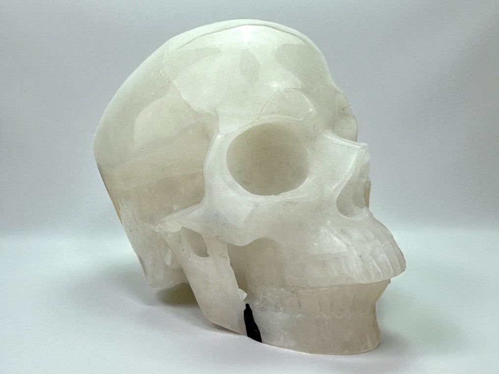 Quartz Rock Crystal  SKULL Carved skull - Quartz - 9.5 cm - 8.5 cm - 12 cm -  (1) #1.0