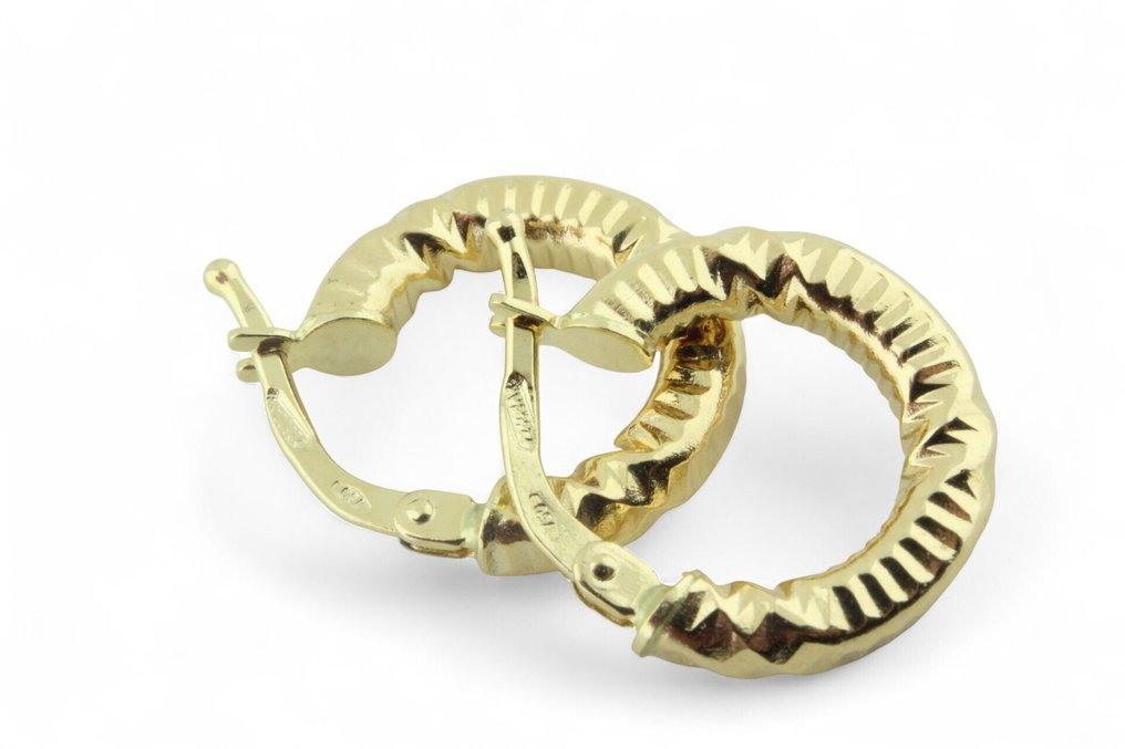 没有保留价 - 圈形耳环 - 18K包金 黄金 #2.1