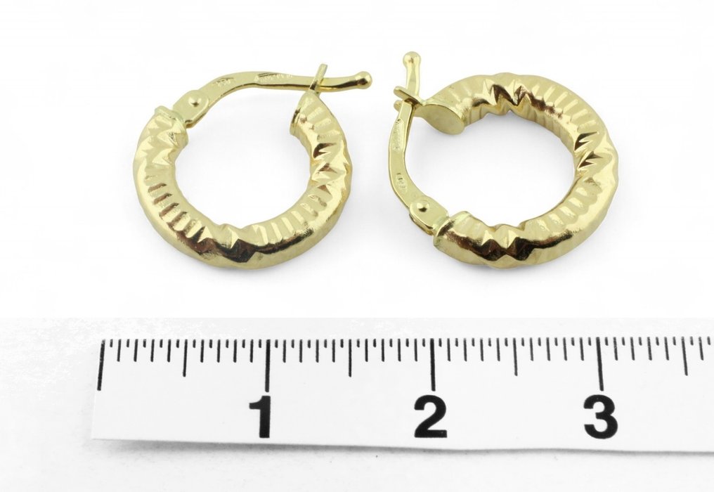 没有保留价 - 圈形耳环 - 18K包金 黄金 #3.2