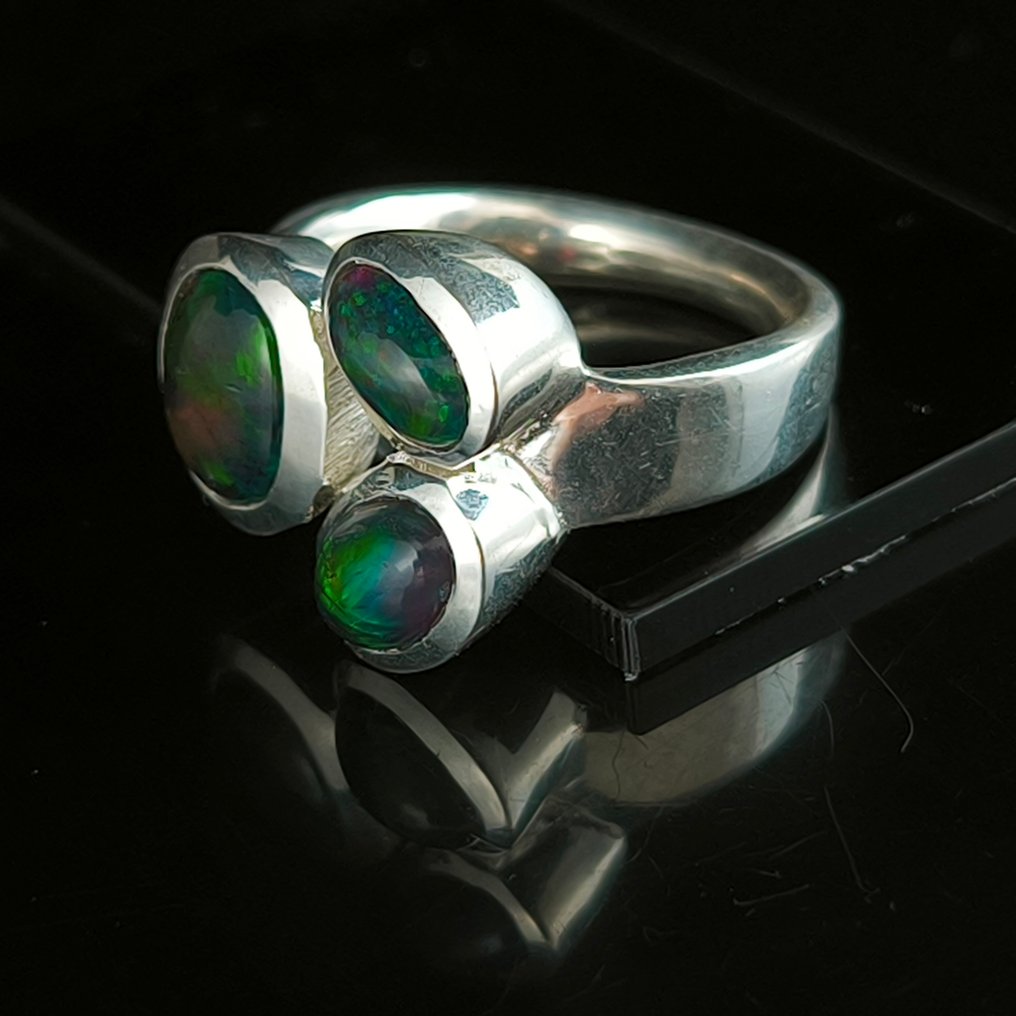Senza prezzo di riserva - Anello Argento -  4.80ct. tw. Opale - Australiano #1.0