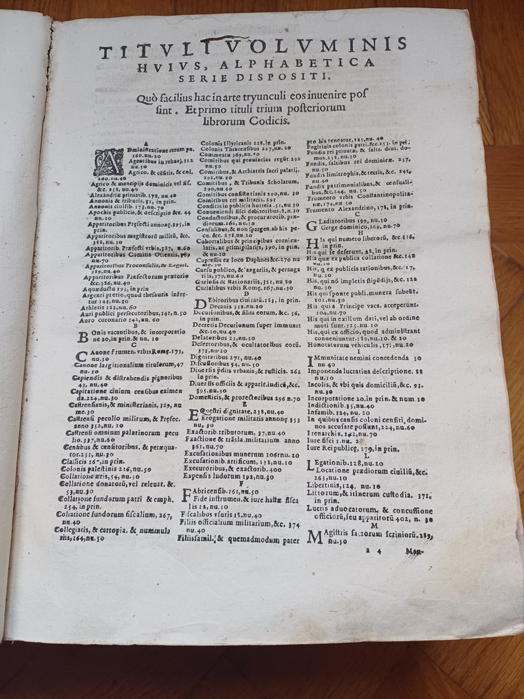 Andrea Alciati, Andrea Conti, Andrea de Baruolo, Enimundo Bonefidio, Dionysio Gothofredo - Volumen legum, Institutionum seu primorium iuresprudentiaee - 1606 #2.1