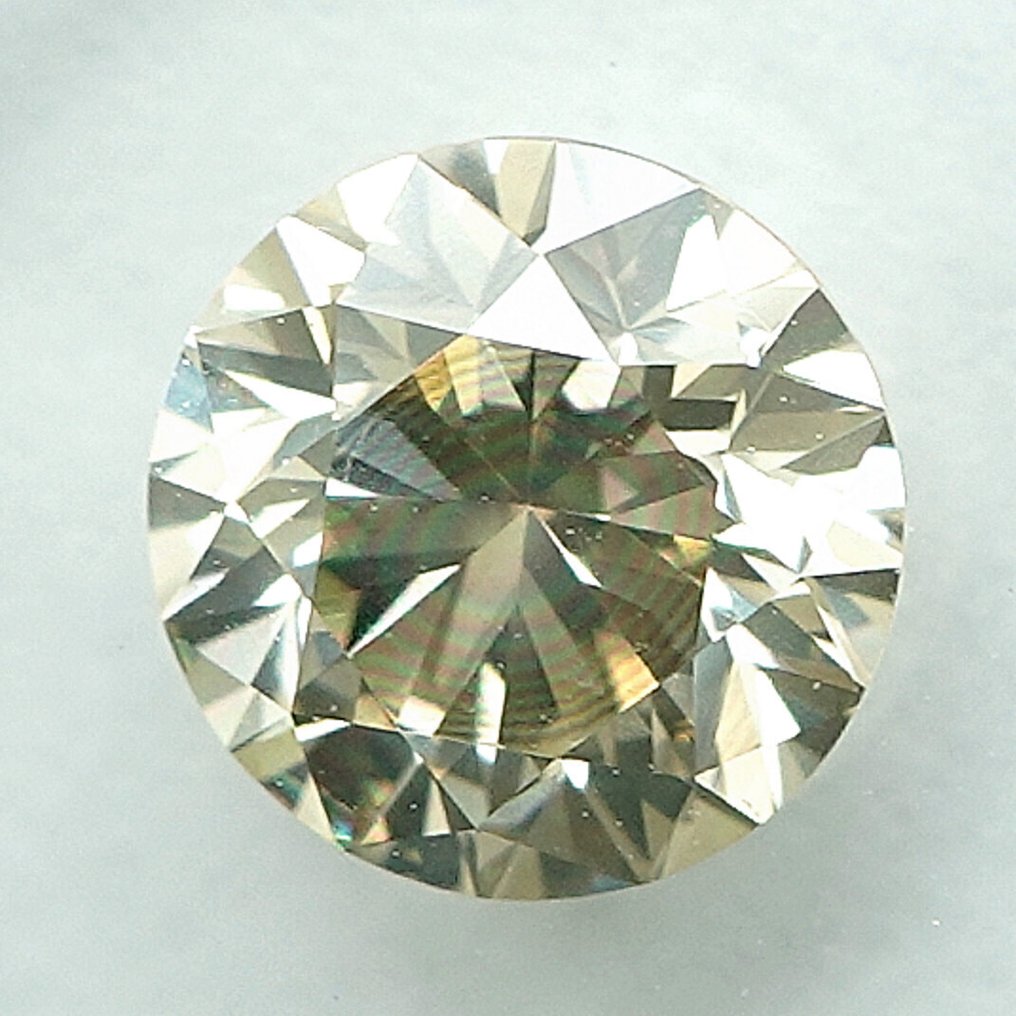 没有保留价 - 1 pcs 钻石 (天然色彩的) - 0.79 ct - 圆形 - Fancy light 稍帶棕色的 黄色 - SI2 微内含二级 - 国际宝石研究院(IGI) #1.0