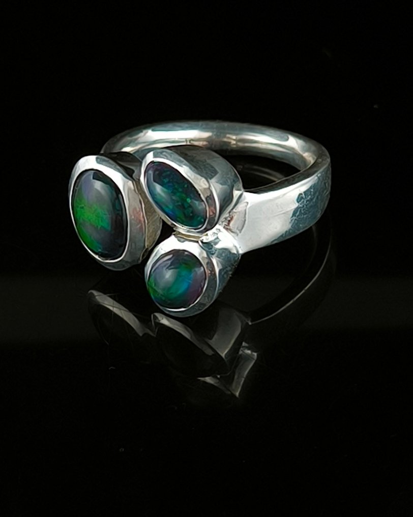 Senza prezzo di riserva - Anello Argento -  4.80ct. tw. Opale - Australiano #2.1