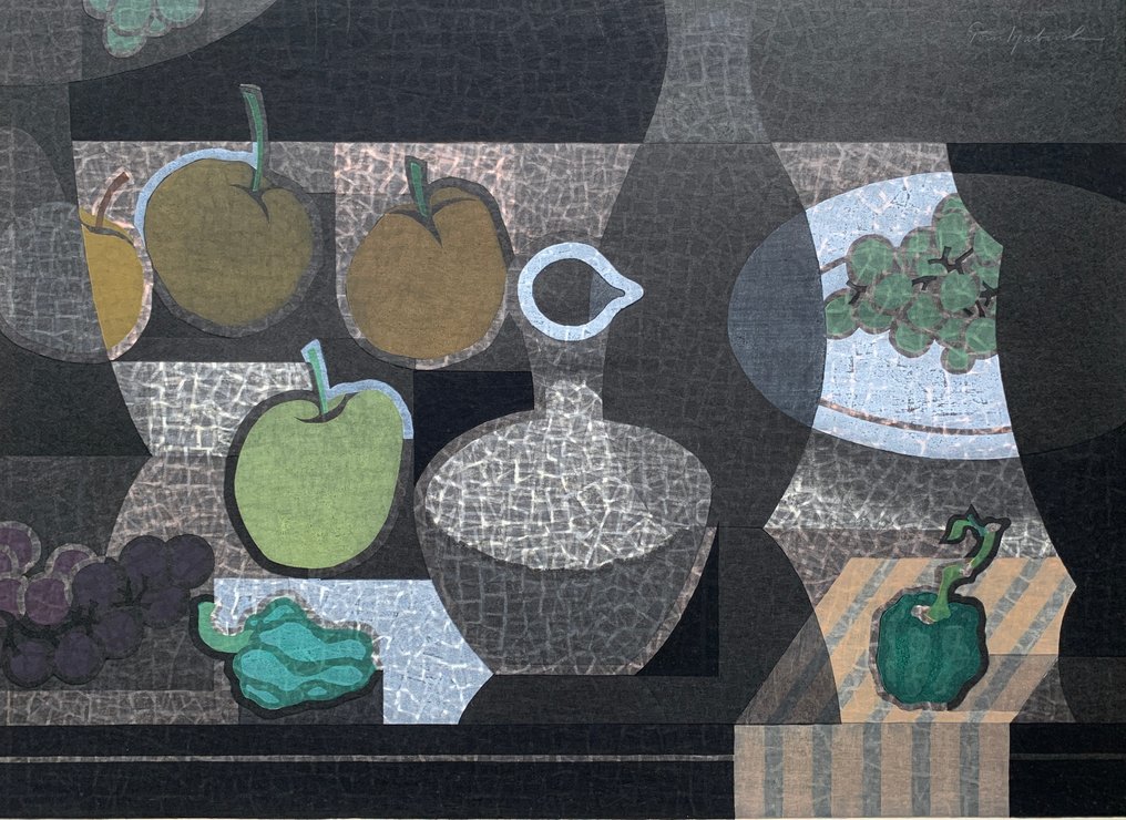 "Tsubo to Nashi" - XL size! - Mabuchi Toru (1920–1994) - Japan (No Reserve Price) #1.0