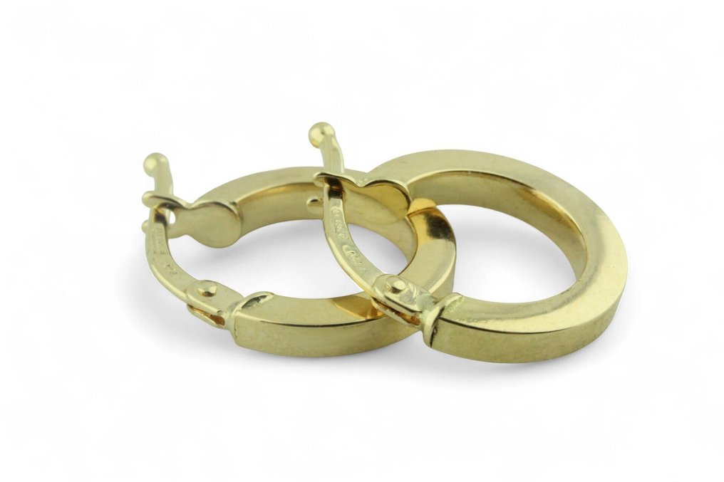 没有保留价 - 圈形耳环 - 18K包金 黄金 #3.2