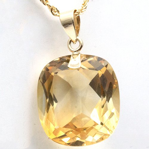No Reserve Price - Necklace with pendant - 18 kt. Yellow gold Citrine #3.2