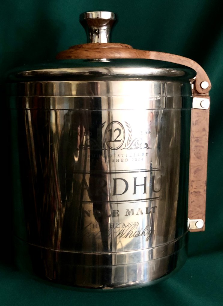 CARDHU - Break Water - Jääkulho -  Upea CARDHU -mainos, jääkulho, Maker's Mark pohjassa. - Hopeoitu - CARDHU jääkori #3.2