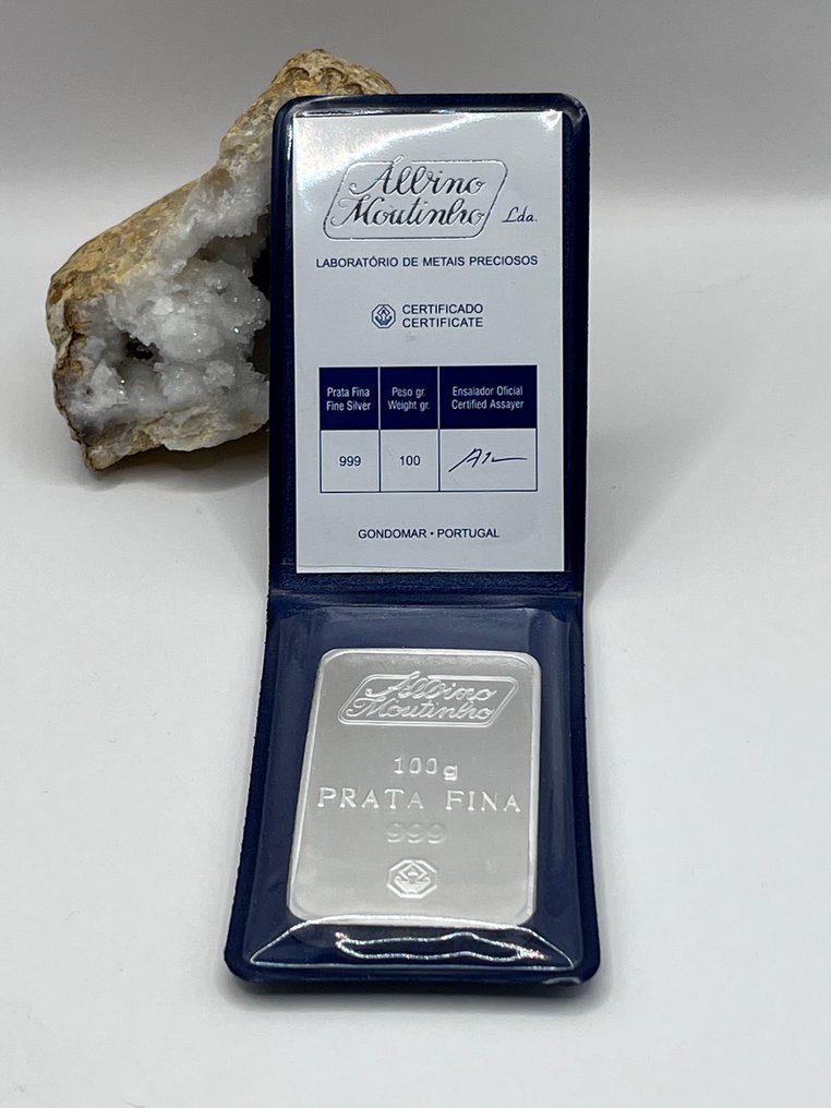 100 grams - Silver .999 - Albino Moutinho - Sealed & with certificate  (No reserve price) #1.0