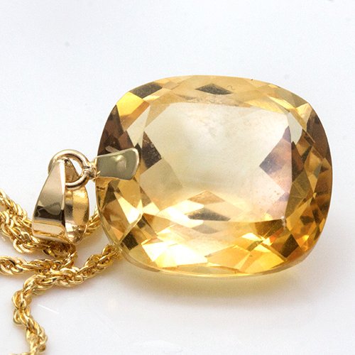 No Reserve Price - Necklace with pendant - 18 kt. Yellow gold Citrine #1.0