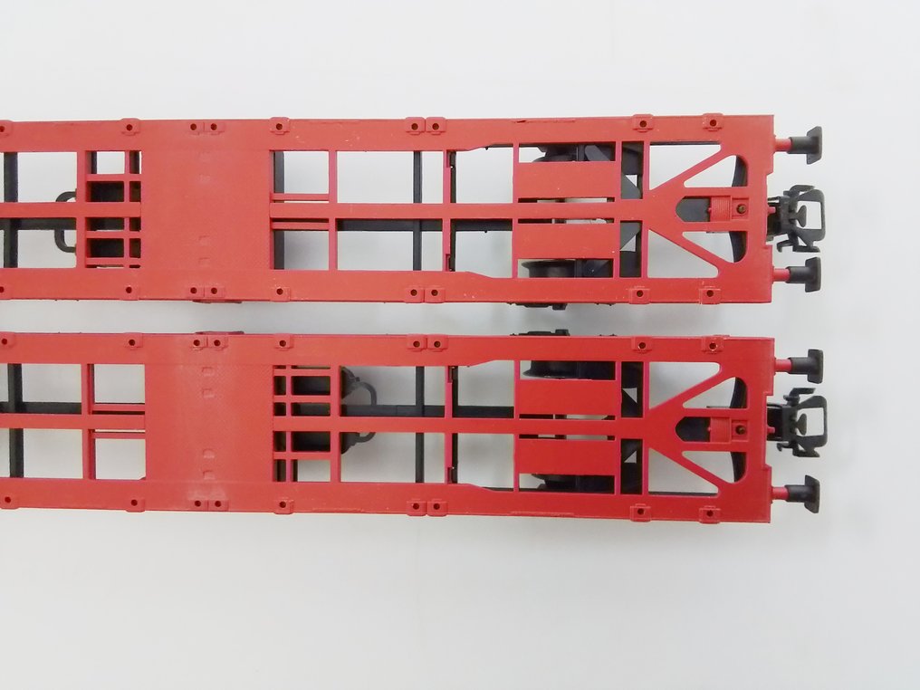 Märklin H0 - 47705 - Modelltog (2) - 2 x containervogner lastet med DHL-containere - DB #4.3