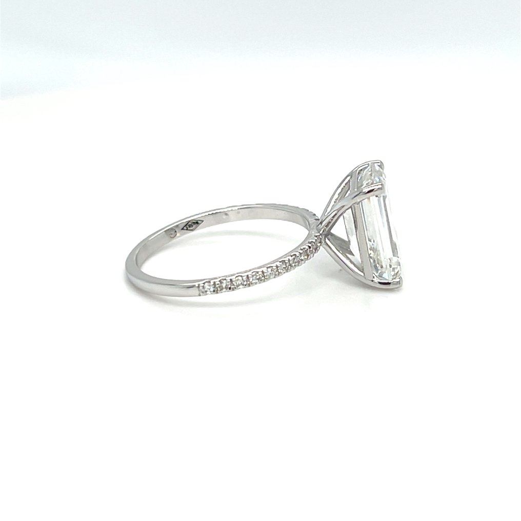 Ingen reservasjonspris - Ring - 14 karat Hvitt gull - 5.24ct. tw. Diamant (Lab-dyrket) - Diamant #2.1