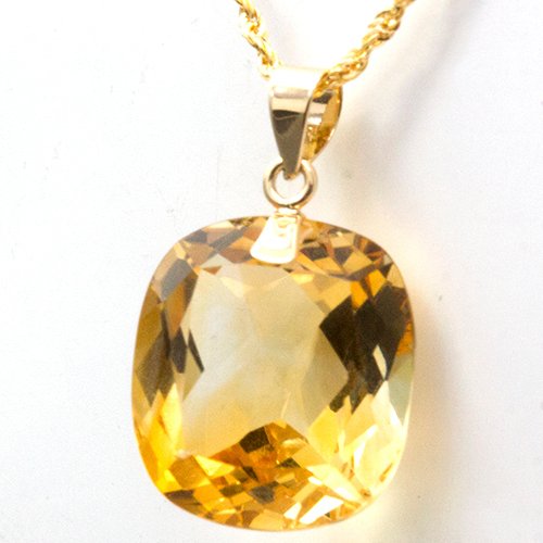 No Reserve Price - Necklace with pendant - 18 kt. Yellow gold Citrine #4.3