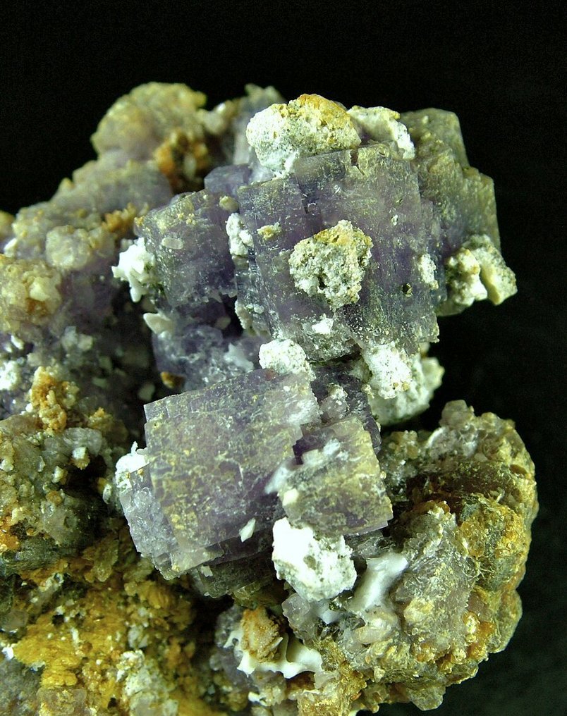 Mooi monster van Coquimbite met Alunogeno en Copiapite Kristalcluster - Hoogte: 84 mm - Breedte: 112 mm- 320 g - (1) #3.2