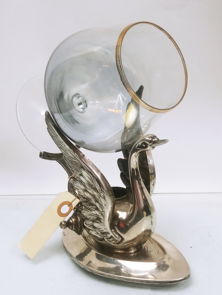 Pedro Duran - Bruciatore - .925 argento - Łabędz accendino per il brandy #1.0