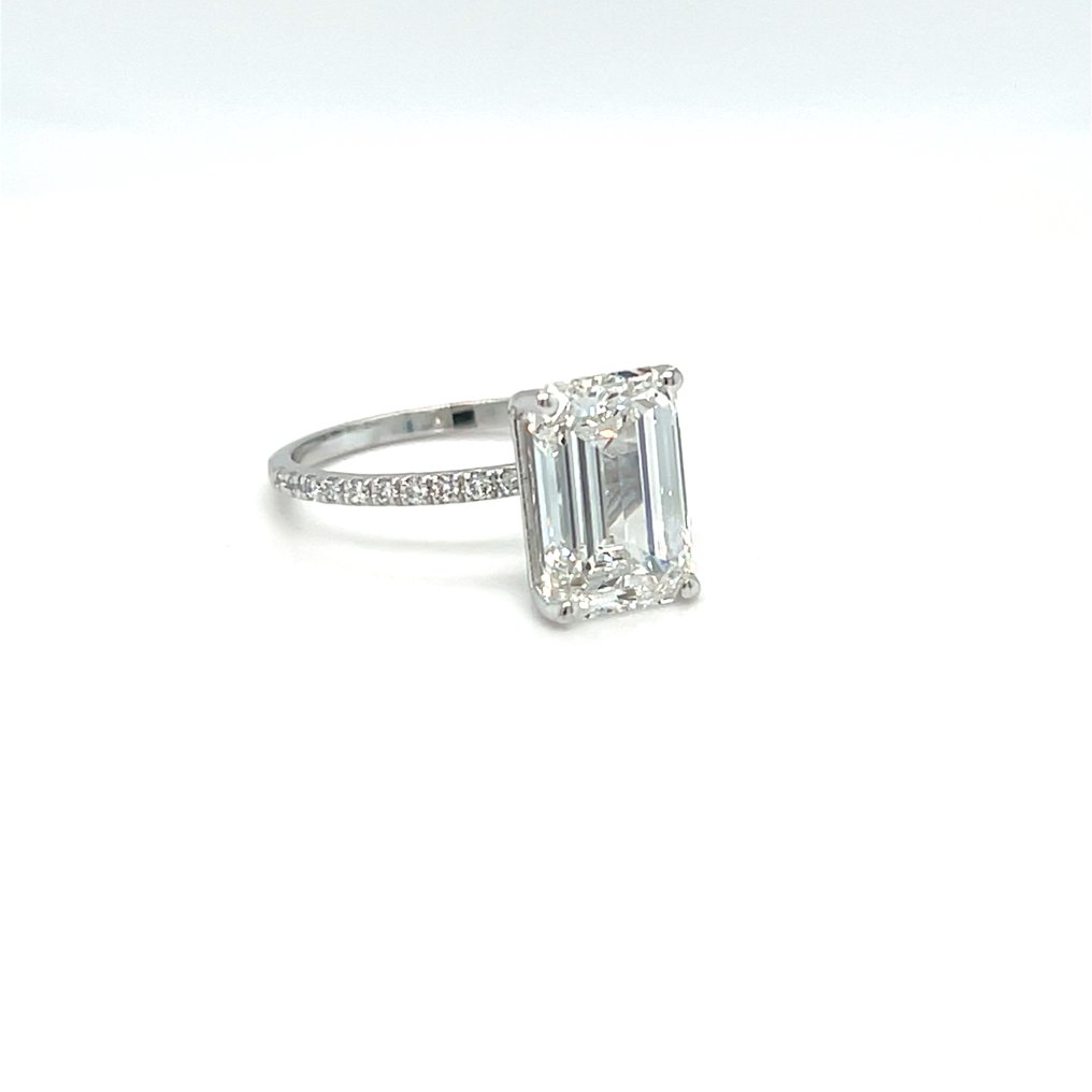 Ingen reservasjonspris - Ring - 14 karat Hvitt gull - 5.24ct. tw. Diamant (Lab-dyrket) - Diamant #4.3