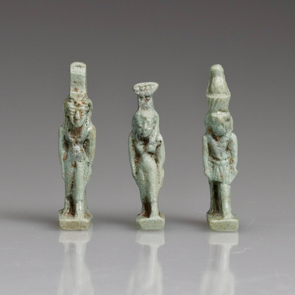 Oldtidens Egypt, 26. egyptiske dynasti Fajanse Amulet - 25 mm #2.1