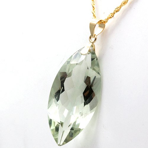 沒有保留價 - 吊墜頸鏈 - 18 克拉 黃金 紫水晶 #3.2