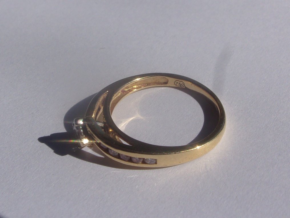 戒指 - 18 克拉 黃金 -  0.60ct. tw. 鉆石 (天然)  - 鉆石 #2.1