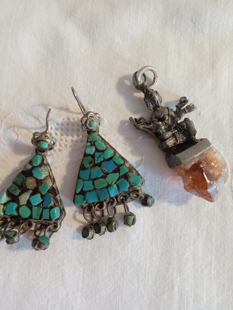 Τυρκουάζ - Μέταλλο - Σετ κοσμημάτων 2 τεμαχίων #1.0