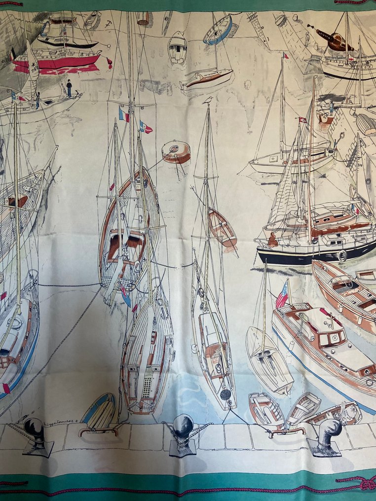 Hermès - " Port de Saint Tropez" original design by Philippe Dauchez 1960 - Scarf #3.2