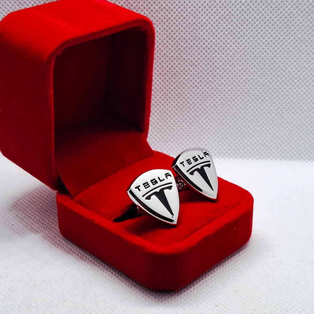 18K层压白金 - 袖扣 - Tesla #3.2