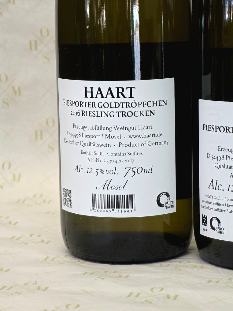 2016 Weingut Haart - GG - Piesporter Goldtröpfchen Riesling Trocken - Mosel Grosses Gewächs - 6 Pullot (0.7 L) #2.1