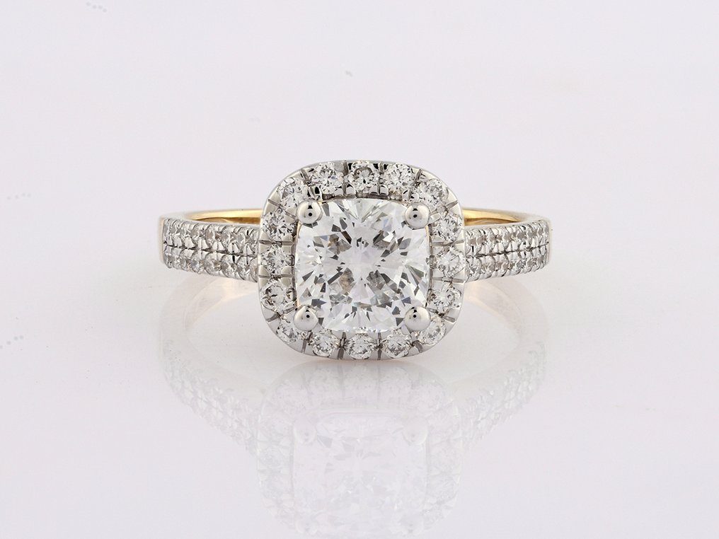 戒指 - 14K包金 黄金 -  2.10ct. tw. 钻石 (实验室培育) - 钻石 #1.0