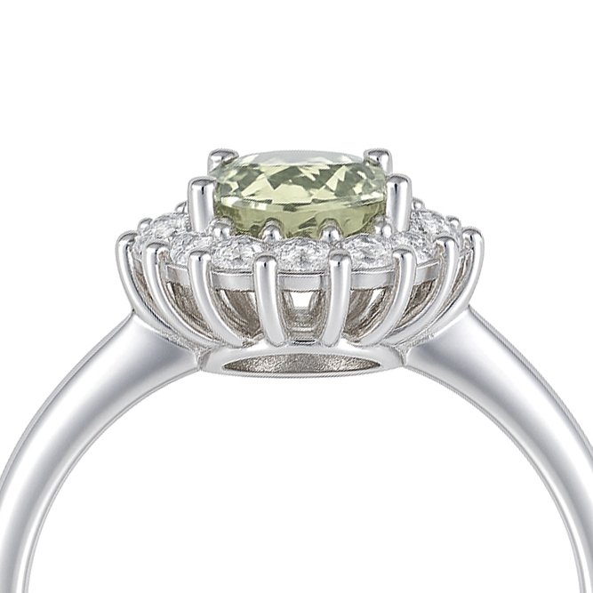 戒指 - 18K包金 白金 -  2.59ct. tw. 电气石 - 钻石 #4.3