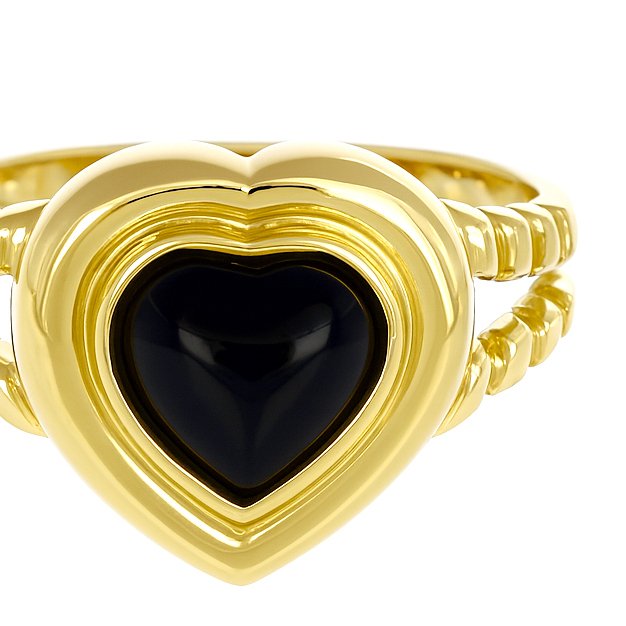 Ring - 18 karaat Geel goud -  1.25ct. tw. Onyx #4.3